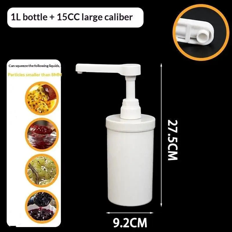 Food Grade Syrup Dispenser with Detachable Pump | Multipurpose Syrup Pump Dispenser Qme B2