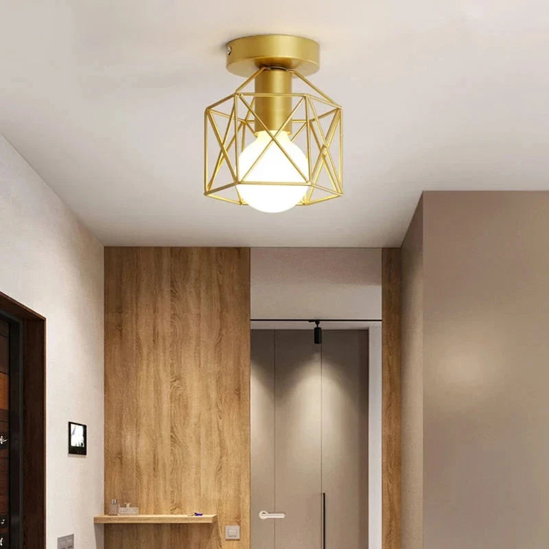 E27 Iron Ceiling Light – Vintage & Modern Bedroom Fixture Ceiling Light Fixture Qme