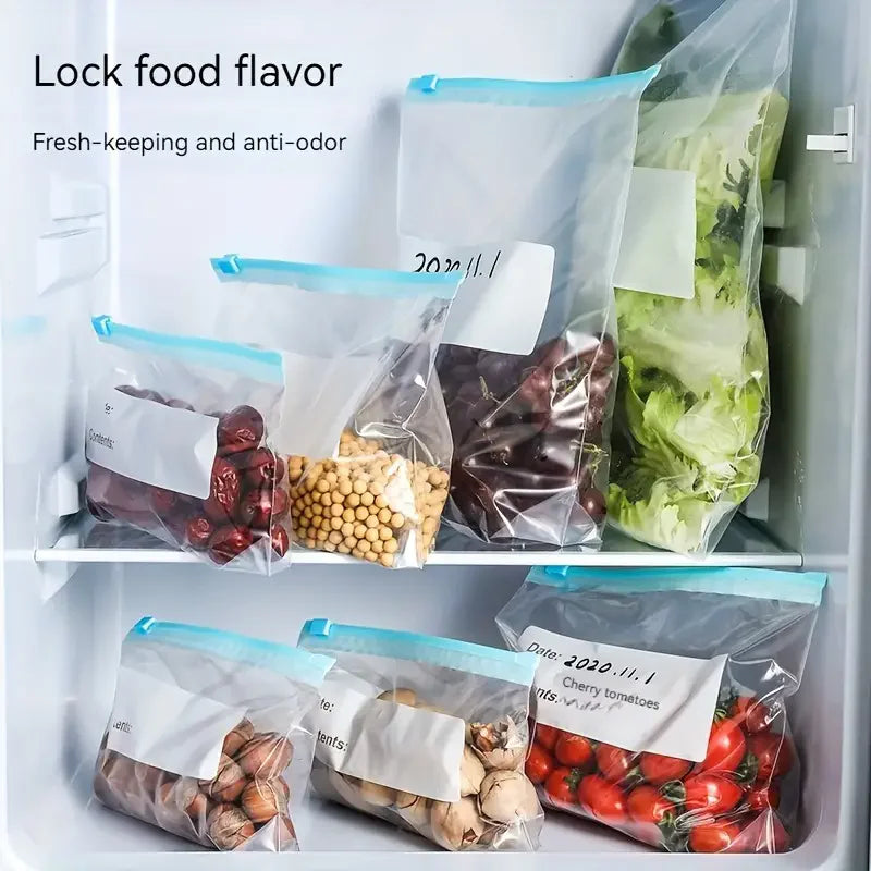 Zipper Sliding Lock Freezer Bags – Thickened Fresh-Keeping Food Storage Bags Qme