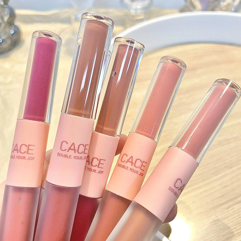 CACE Dual-Tip Liquid Lipstick & Lip Glaze | Matte & Glossy Liquid Lipstick Qme