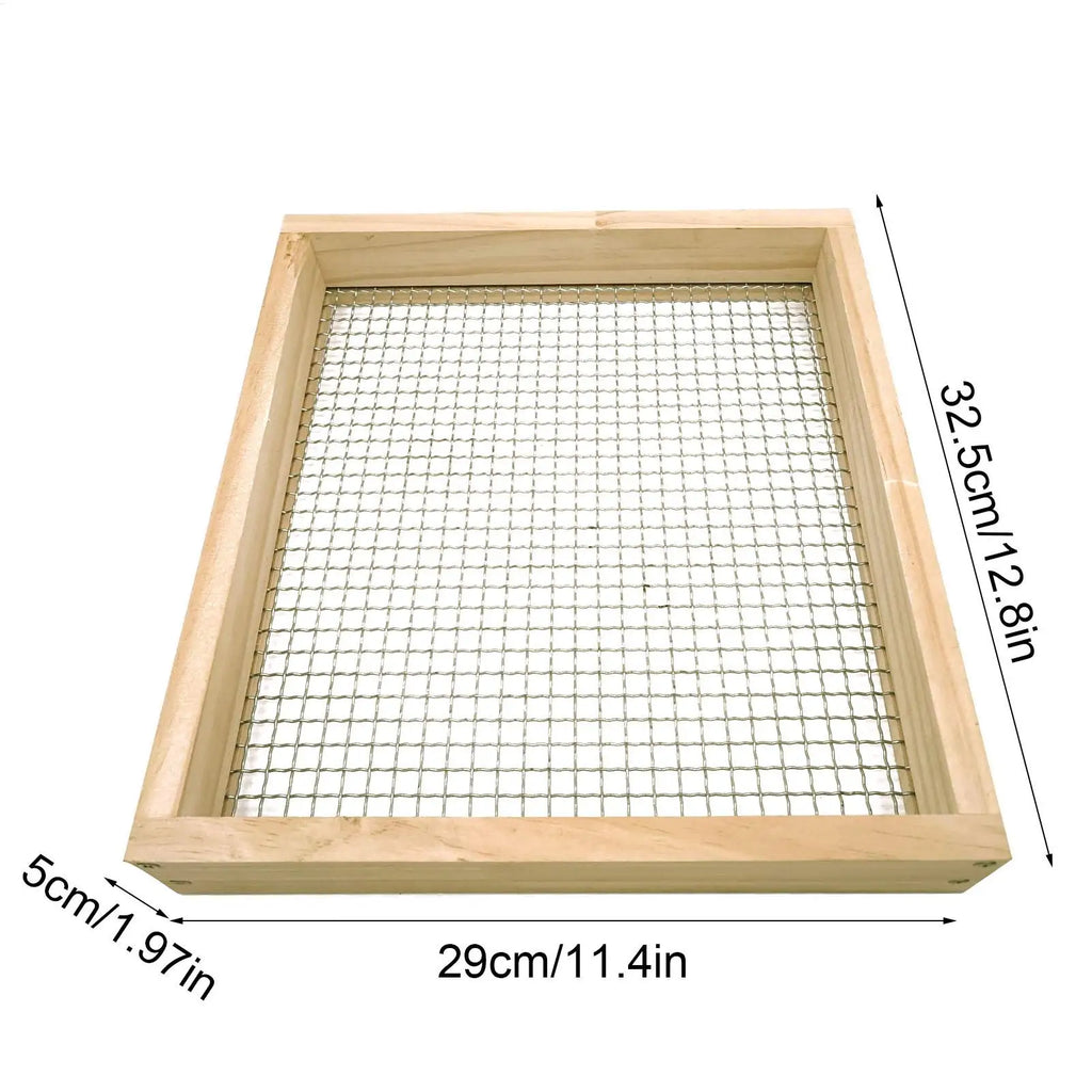 Wood Hand Soil Sifter for Garden, Compost & Gravel Screening Garden Soil Sifter Qme