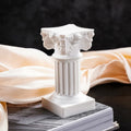 Greek Roman Column Pedestal Candlestick Stand Figurine Decorative Column Stand Qme White
