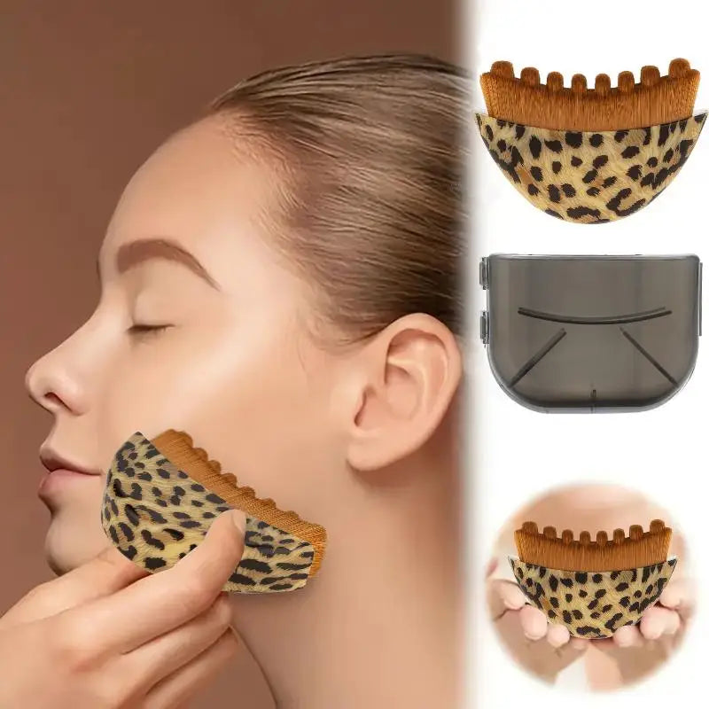 Leopard Print Chin Face Contour Massager | Portable Tool Face Contour Massager Qme