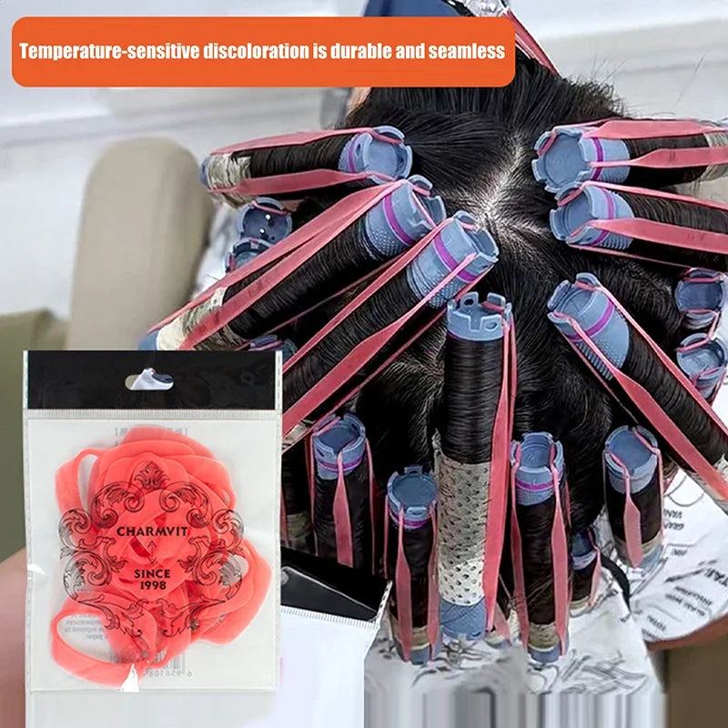 Heat Resistant Silicone Hair Rings 20pc – Traceless Perm Bands Silicone Perm Bands Qme
