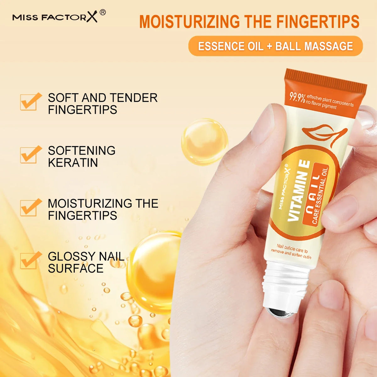 Vitamin E Nail & Cuticle Care Oil 12ml | Nourishing Treatment Nail Treatment Oil Qme