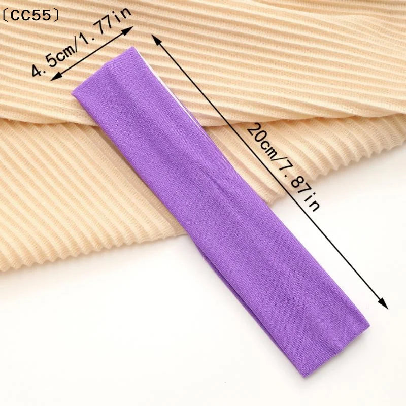 Retro Elastic Sweat-Wicking Sports Headband for Women Sports Headband Qst