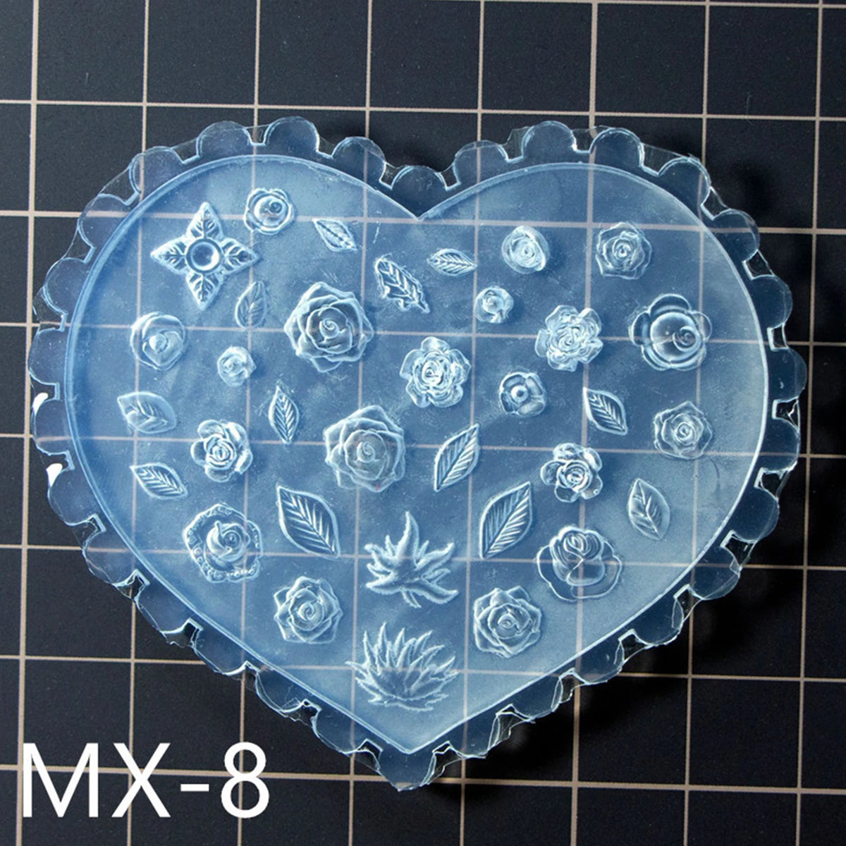 Heart Rose Butterfly Silicone Nail Art Stamping Mold – DIY Design Nail Art Mold Qst MX-8
