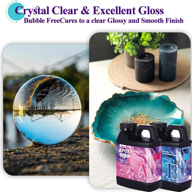 Clear Casting Epoxy Resin Kit – 1:1 Mix for Jewelry & DIY Art Epoxy Resin Kit Qme
