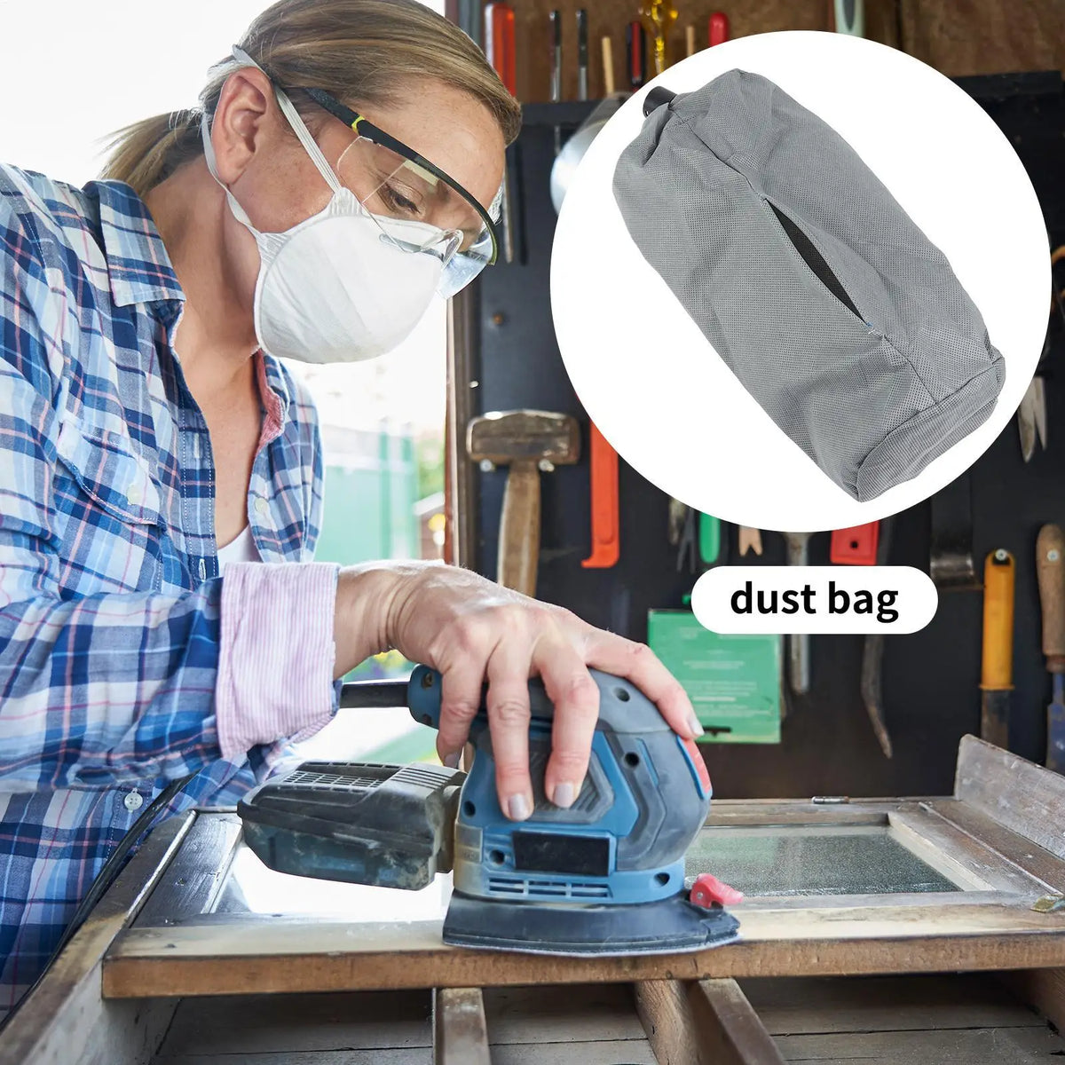 Dust Collection Bag for Drywall Sander & Miter Saw Replacement Dust Collection Bag Qme