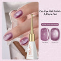 Qme Cat Eye Magnetic Gel Polish – 6 Porcelain Grape Colors Magnetic Gel Polish Qme F