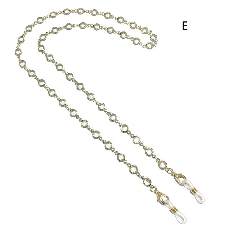 Rhinestone Eyeglass Chain – Beaded Sunglass Lanyard Jewelry Eyeglass Chain Qst E