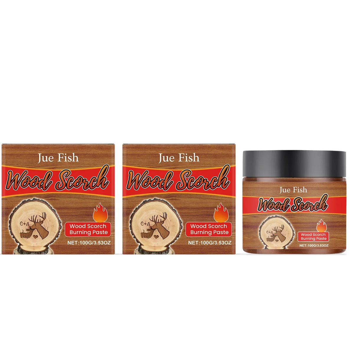 Wood Scorch Burning Paste – DIY Pyrography & Craft Art Pyrography Craft Paste Qme 2 x 100g Boxed