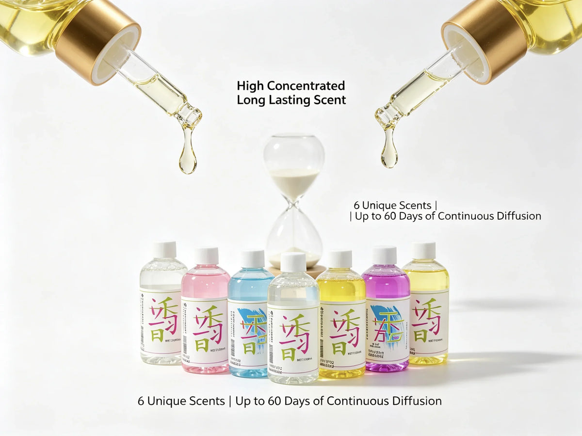 Aromatherapy Humidifier Air Freshener Refill – 12 Natural Scents Aromatherapy Refill Qme