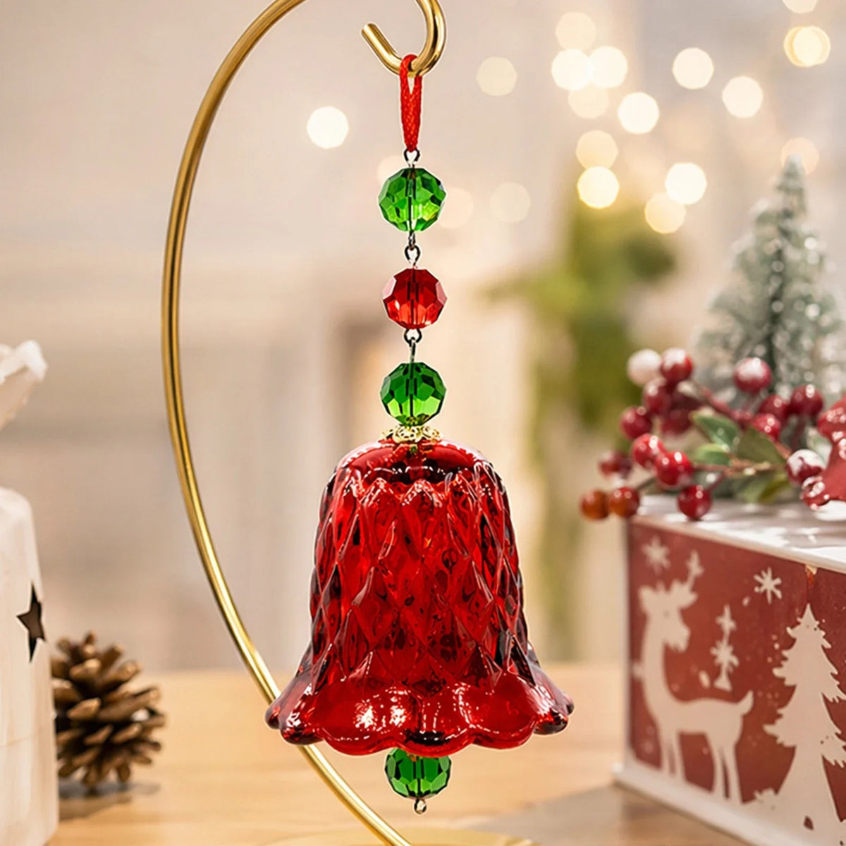 Red Crystal Wind Chime Window Ornament Bell Suncatcher Crystal Wind Chime Qme