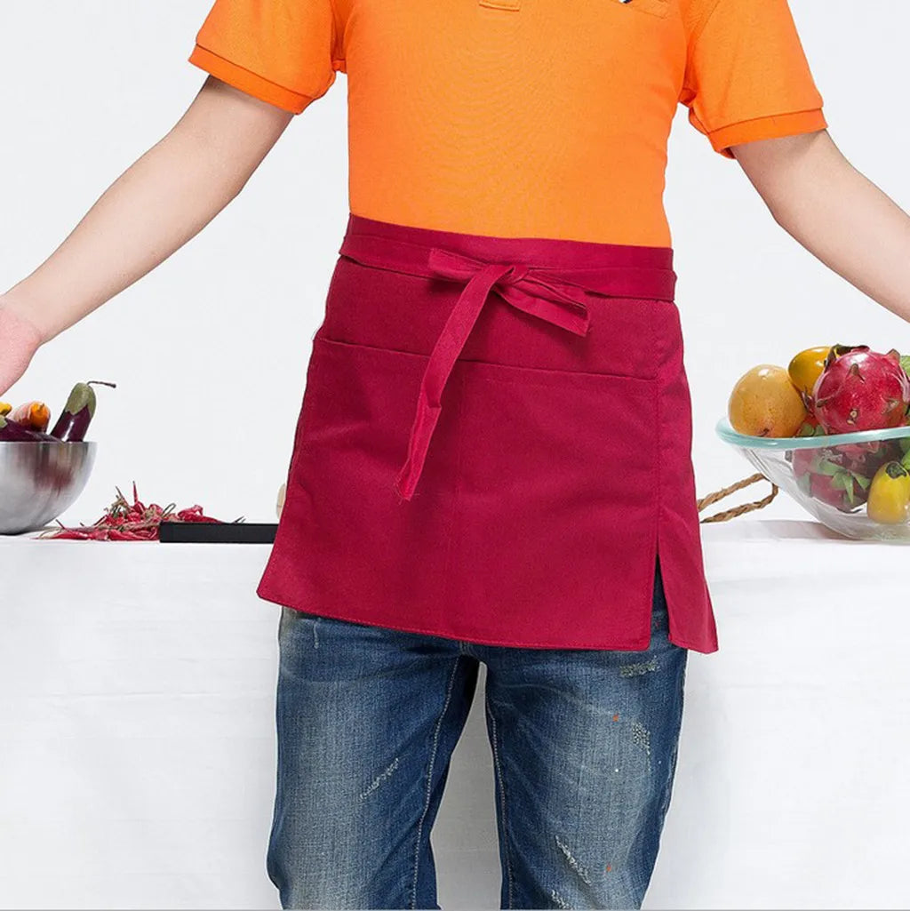 Waist Short Apron for Restaurant, Cafe & Hotel Waitstaff Waist Server Apron Qme Wine