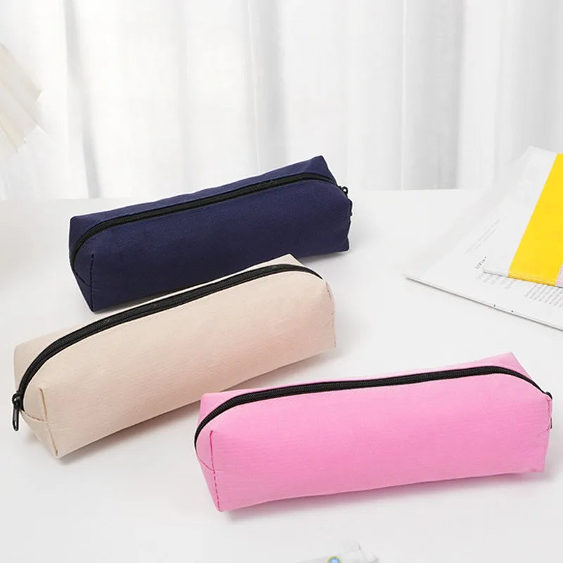 Mini Zipper Pencil Case | Small Fabric Pen Bag for School Zipper Pencil Case Qme