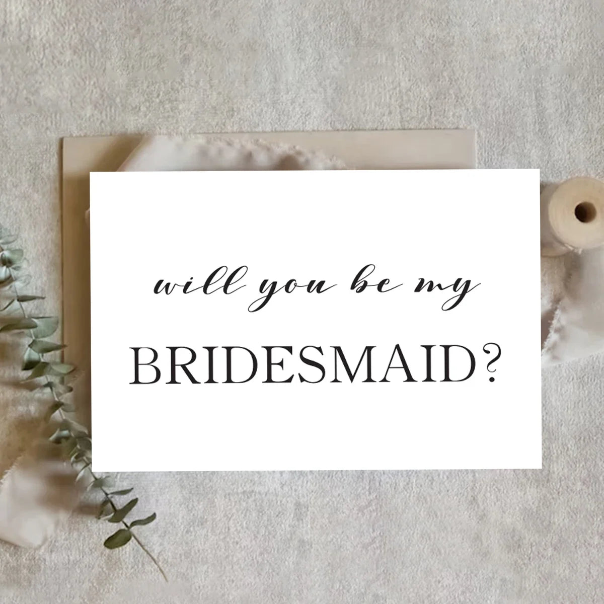 Will You Be My Bridesmaid Card with Envelope – Personalized Bridesmaid Proposal Card Qme