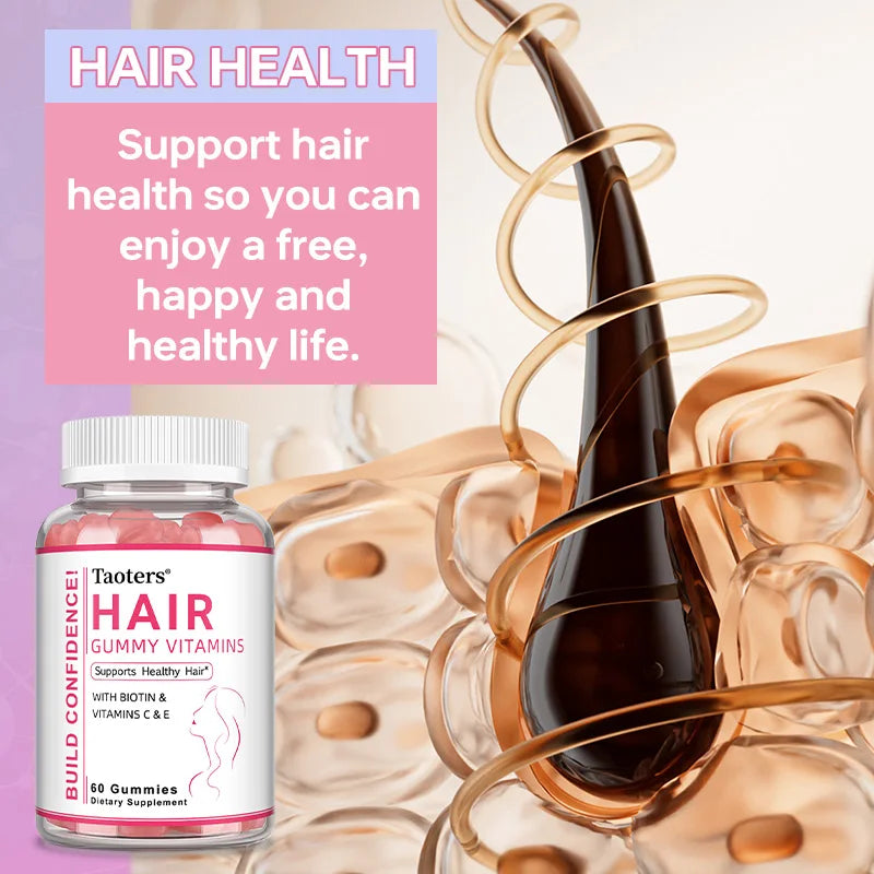 Biotin Gummies – Vegan, Non-GMO | Hair, Skin & Nails Support Biotin Supplement Gummies Qst