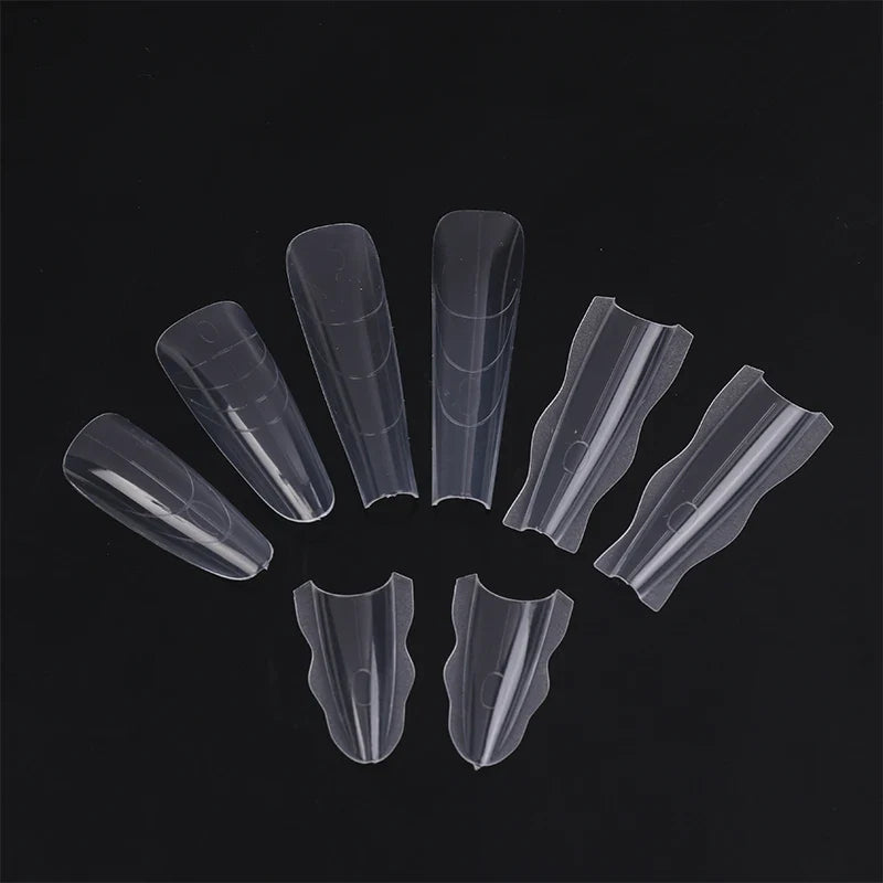 Sandwich Nail Extension Forms – 60 Pcs Dual Mold Tool Nail Extension Forms Qme