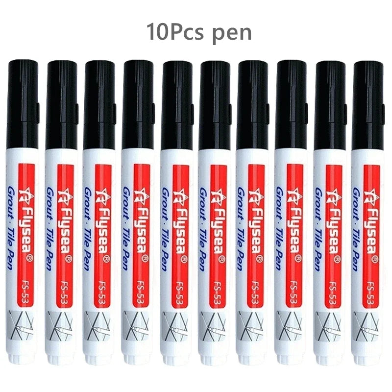 Waterproof Grout Pen Tile Marker – 10 Pack, 18 Colours Grout Repair Pen Qme 10Pcs Black