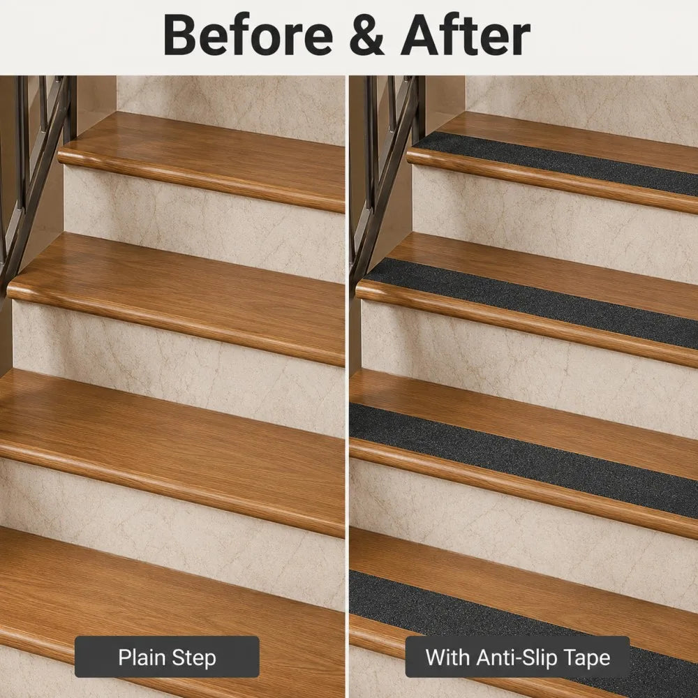 5M Self-Adhesive Non-Slip Grip Tape for Shower, Stairs & Floor Non-Slip Safety Tape Qme