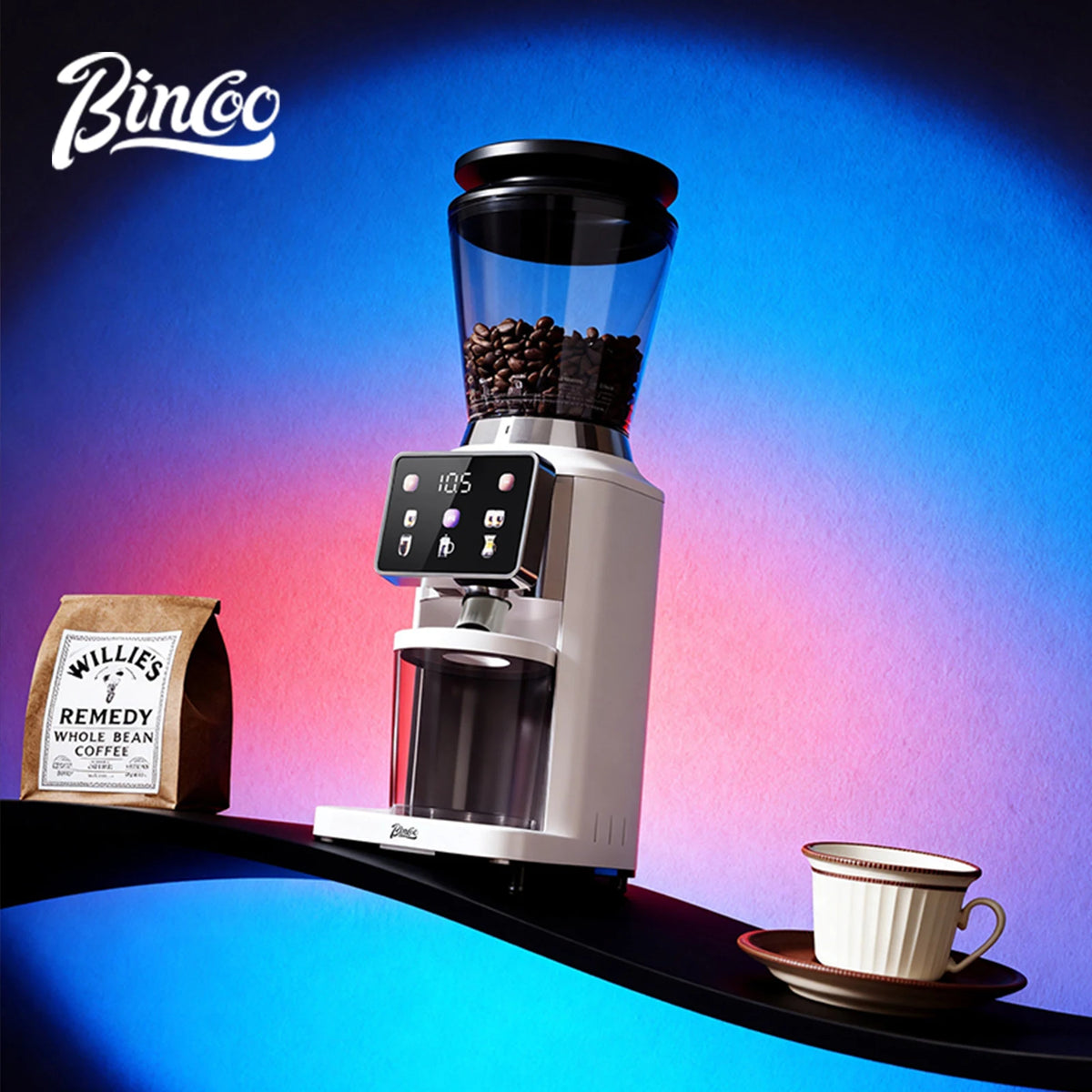 BINCOO Electric Burr Coffee Grinder – 48 Grind Settings Electric Coffee Grinder Qst