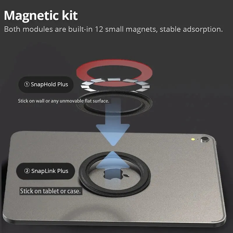 Magnetic Tablet Wall Mount iPad SnapHold Sticker | Qme Tablet Wall Mount Qme