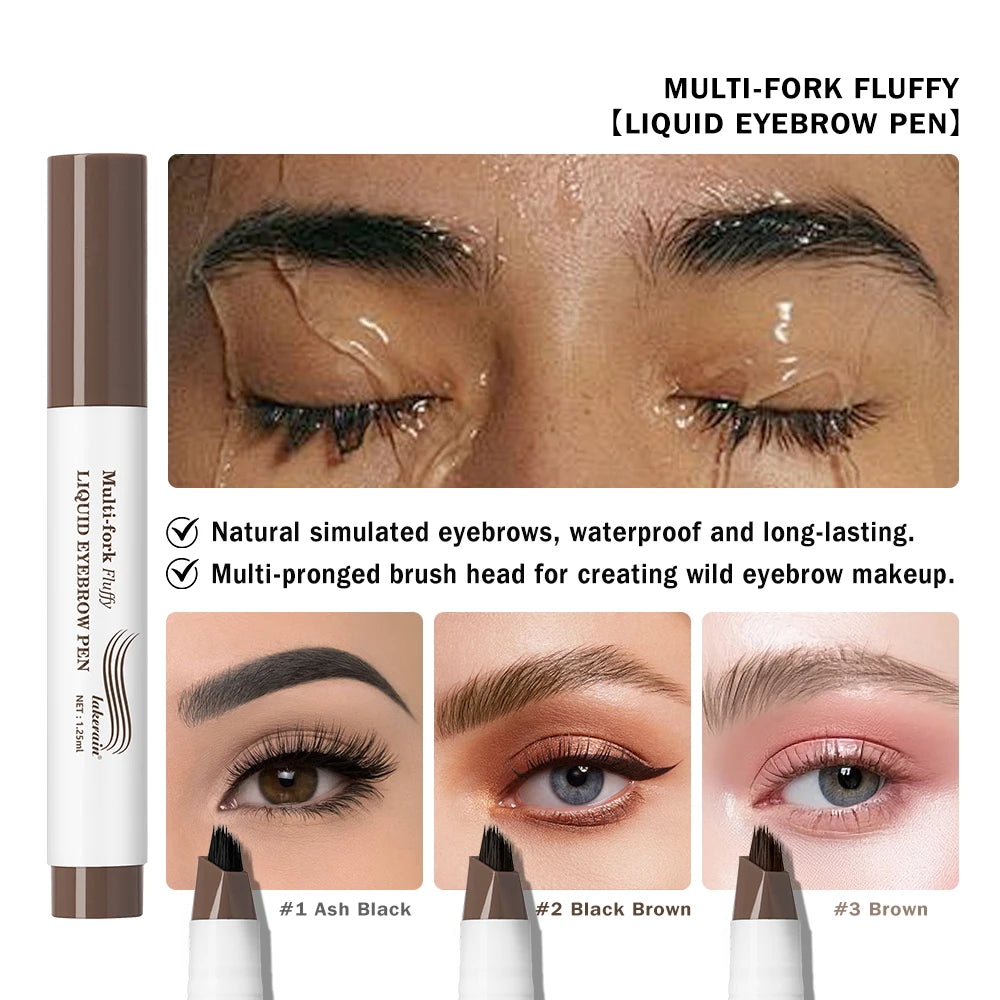 Waterproof Multi-Pronged Liquid Eyebrow Pencil – Natural Finish Eyebrow Pencil Qst