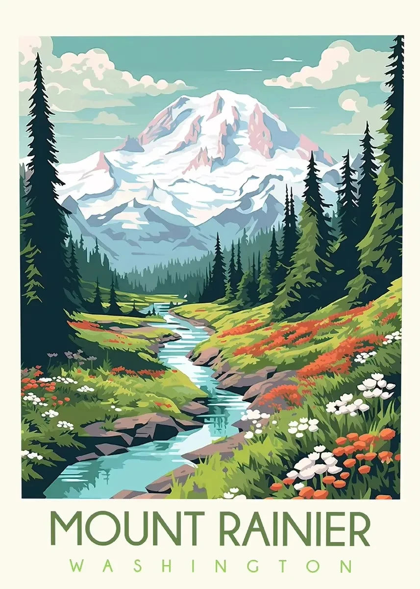 National Park Travel Poster Canvas Wall Art – Unframed Print Canvas Wall Art Qst 20X30cm No Framed L