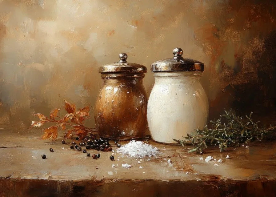 Vintage Kitchen Still Life Canvas Wall Art – Food Poster Print Canvas Wall Art Qst