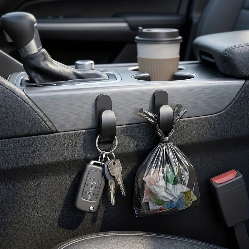 Self Adhesive Car Hooks Organizer – Cables, Keys & Headphones Adhesive Hook Organizer Qme