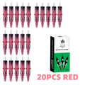 Ballpoint Pen Tattoo Cartridge Needles – 5 Colors Practice Tattoo Practice Needles Qme 20PCS Red