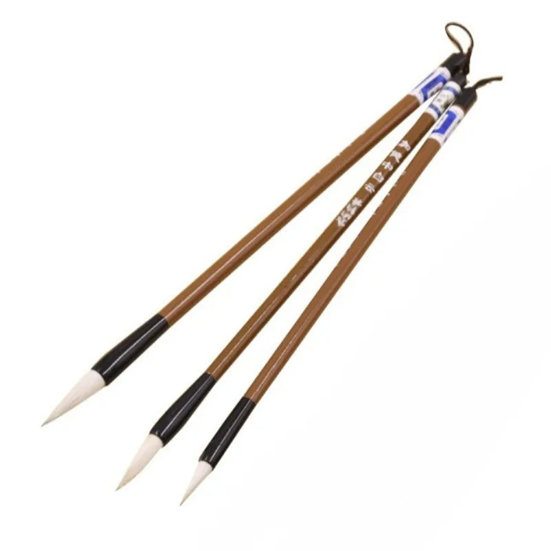 Calligraphy Practice Brush Set for Beginners – Wood Handle Calligraphy Brush Set Qme White brush