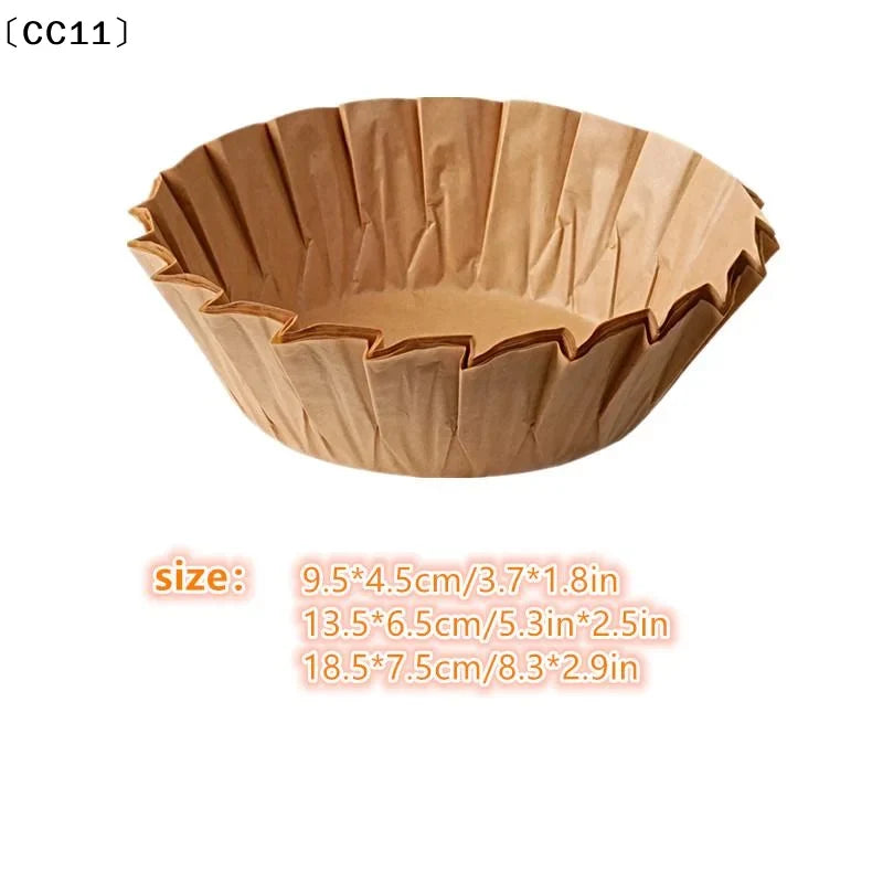 Basque Cheesecake Foldable Oil Paper Cake Mold 50 Pack Disposable Cake Mold Qme
