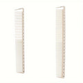 White Hair Styling Combs with Size Markings – All Hair Types Hair Styling Comb Qme 2PCS