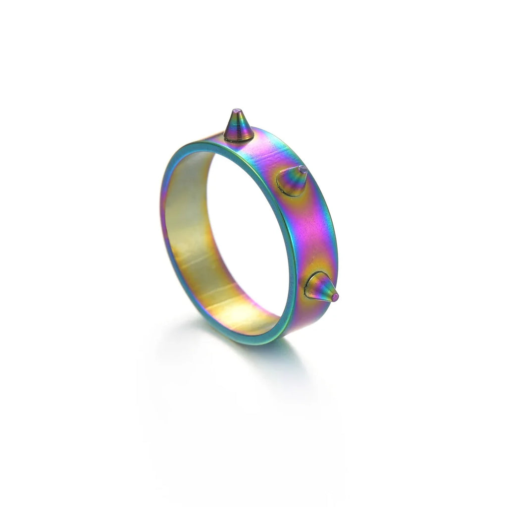 Gothic Punk Stainless Steel Ring – Men's & Women's Gothic Stainless Steel Ring Qme cai Size 7