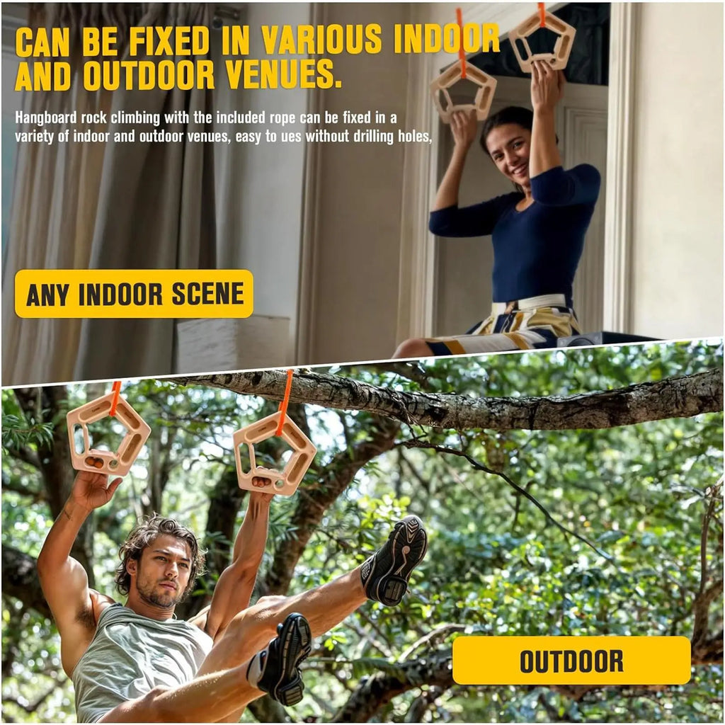 Wooden Climbing Fingerboard | Rock Climbing Finger Trainer Climbing Fingerboard Qme