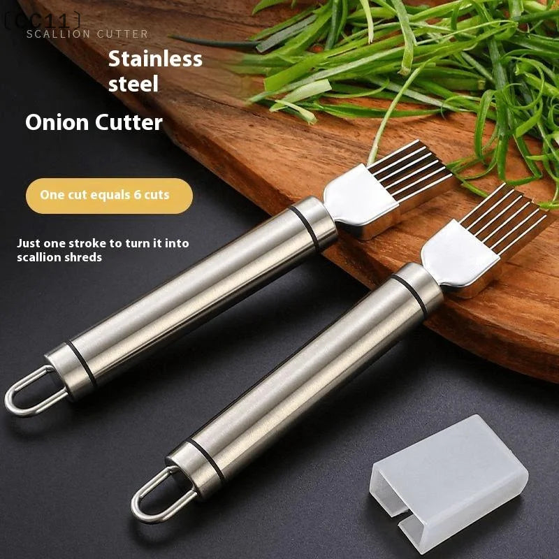 Stainless Steel Vegetable Shredder & Garlic Cutter Knife Vegetable Cutter Knife Qme