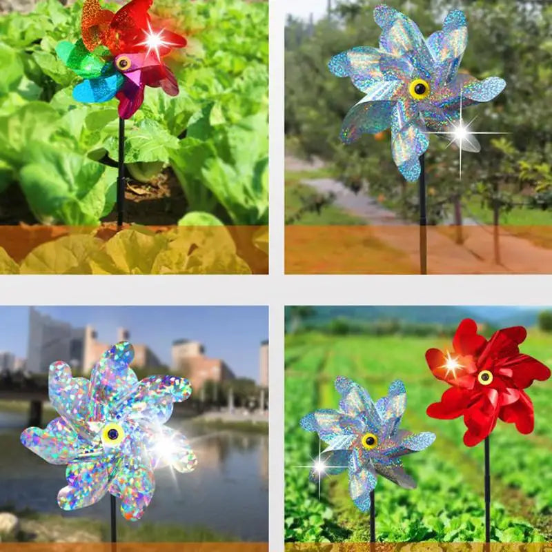 Reflective Bird Repellent Windmill – Garden & Lawn Decor Garden Wind Spinner Qme