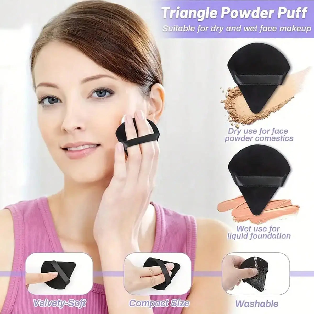 Dual-Use Contour & Highlight Makeup Sponge – All Skin Types Makeup Sponge Qme