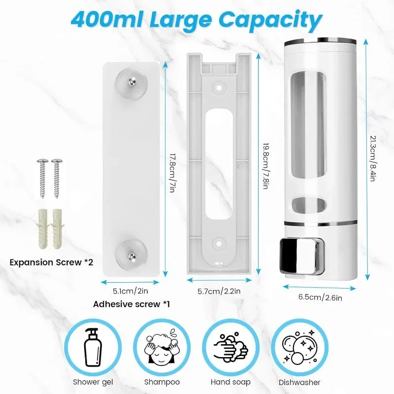 Wall Mounted Liquid Soap Dispenser – Refillable ABS Pump Soap Dispenser Qme