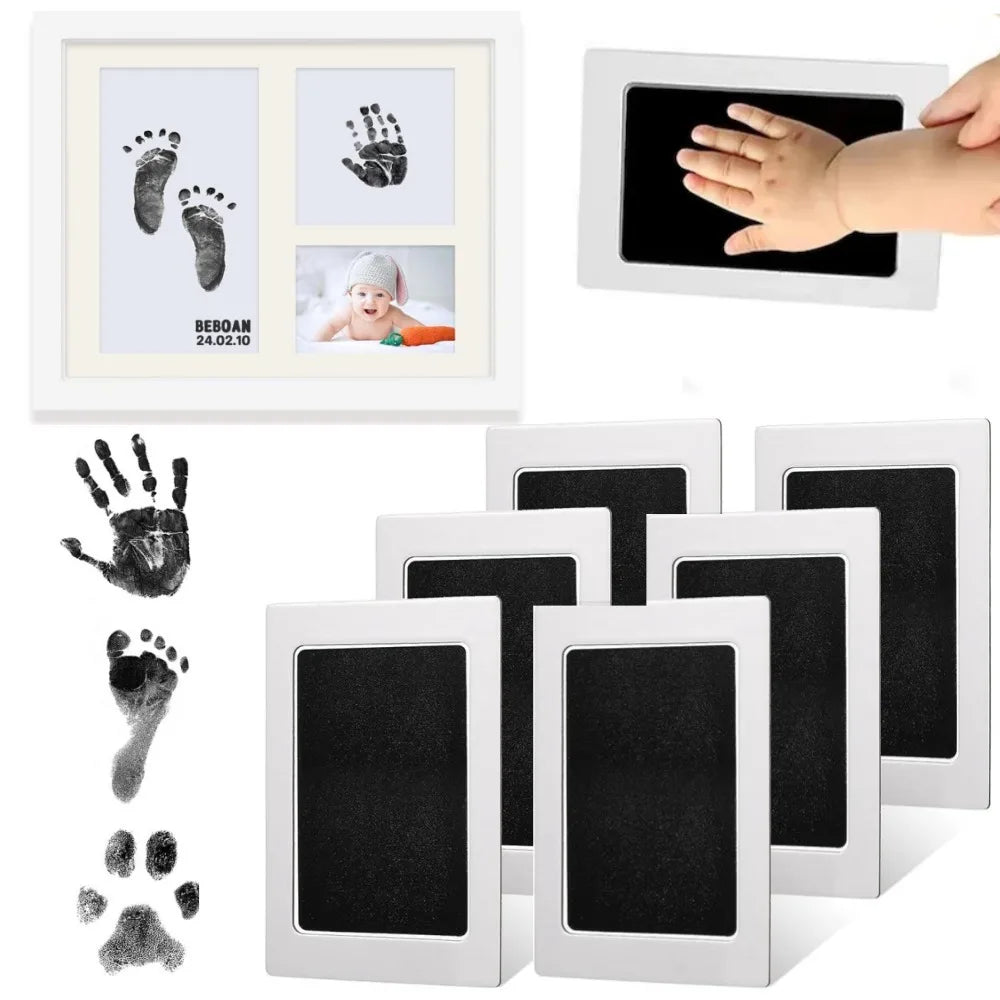 Baby Inkless Handprint & Footprint Kit with Photo Frame Baby Keepsake Kit Qme
