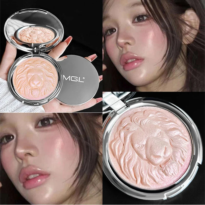 Qme 3-Shade Face Highlighter Palette – Waterproof Natural Glow Face Highlighter Palette Qme