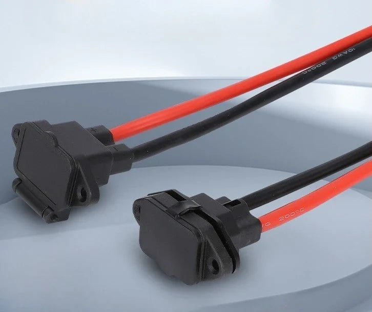 EV Lithium Battery Charging Port Socket & Cable – 6-in-1 Set EV Charging Accessory Qme