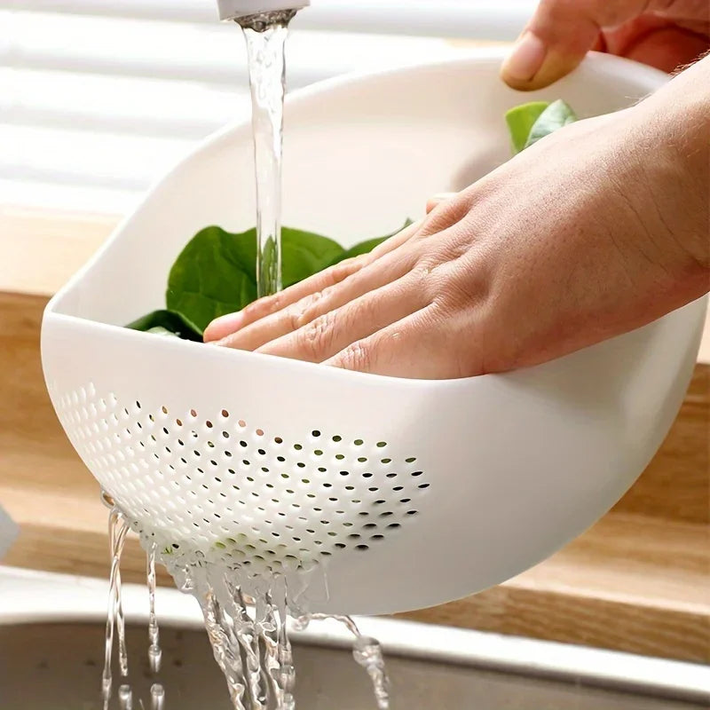 Rice Washing Drain Basket – Plastic Colander & Sieve | Qme Kitchen Colander Sieve Qme