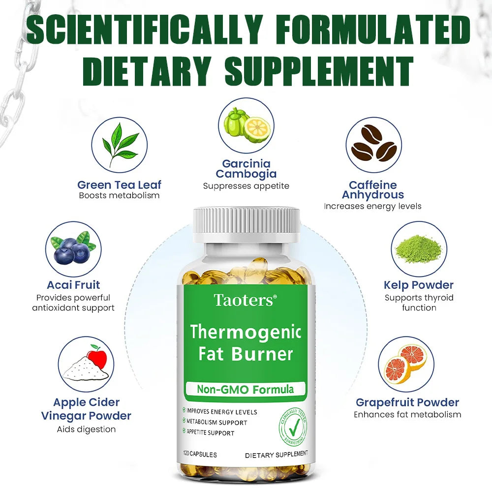 Thermogenic Capsules – Green Tea & Apple Cider Vinegar Thermogenic Supplement Qst