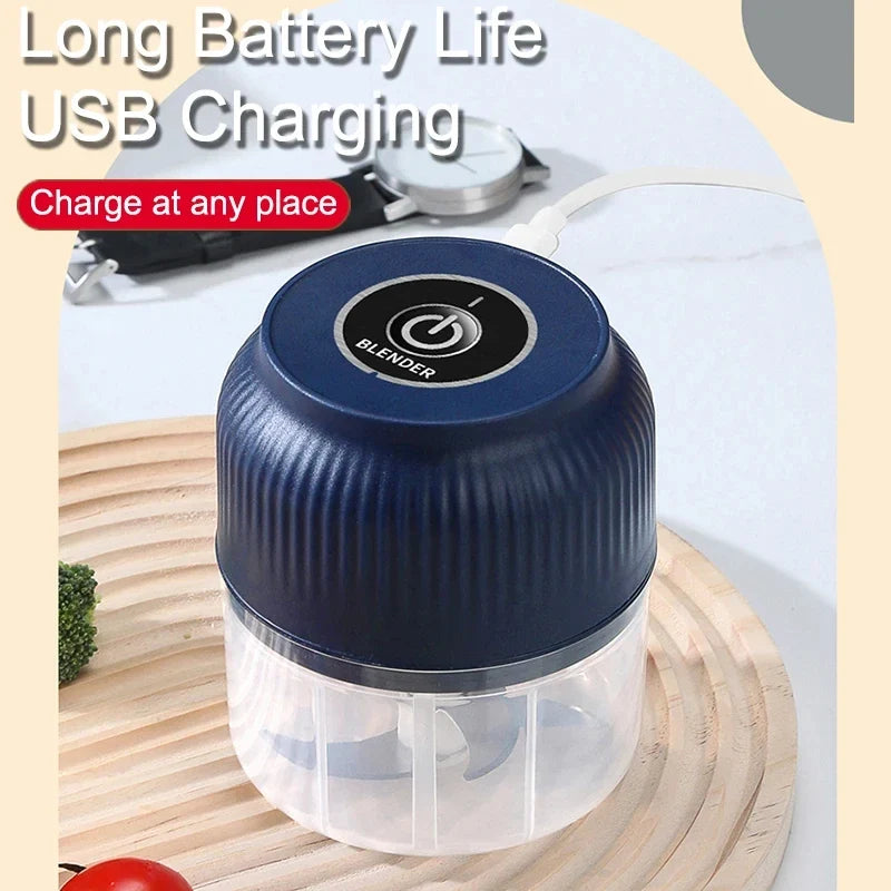 Mini Electric Garlic Chopper – USB Rechargeable Food Processor Electric Food Chopper Qme