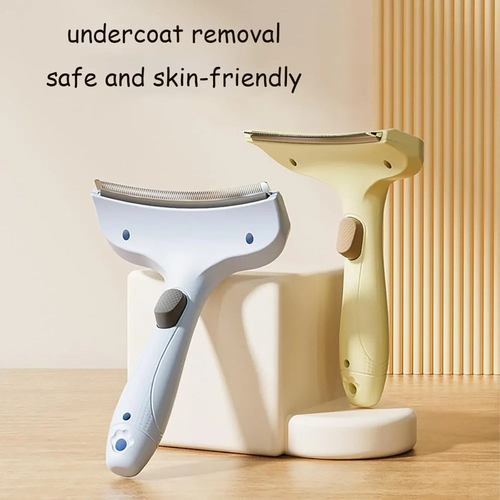 Professional Curved Pet Deshedding Comb & Grooming Brush Pet Deshedding Brush Qme