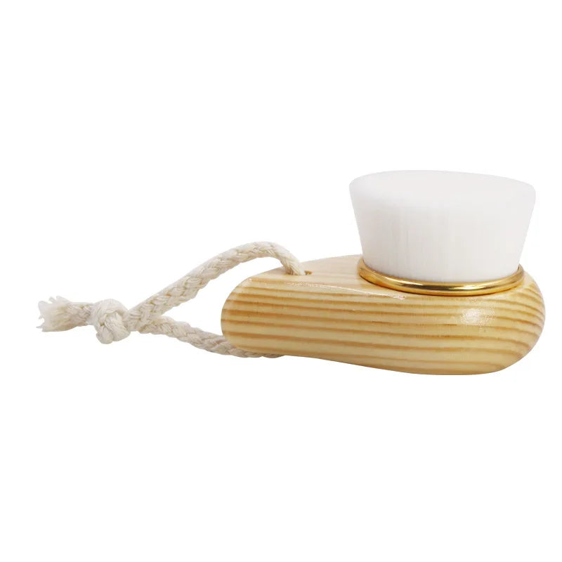 Facial Cleansing Brush – Wooden Handle & Soft Bristles Facial Cleansing Brush Qme Default Title