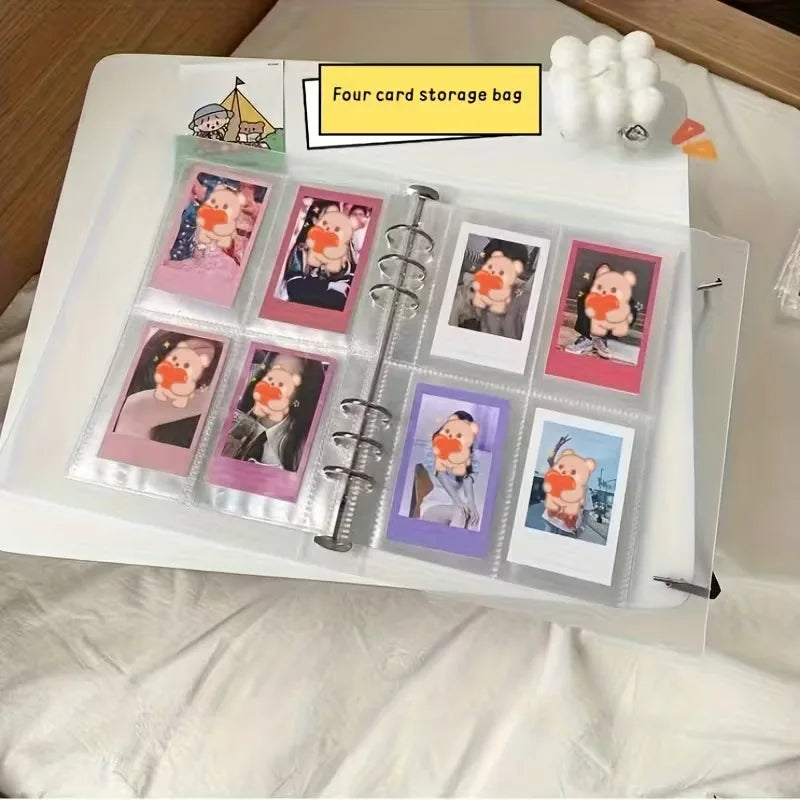 A5 Transparent Loose-Leaf PP Pocket Pages – 10 Sheets, 6 Holes Loose-Leaf Pocket Pages Qme